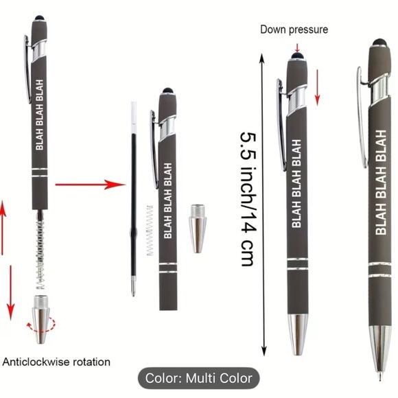 12 Piece Colorful Sarcastic Pens Set - Picture 2 of 4